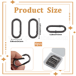6Pcs Alloy Spring Gate Rings&nbsp;FIND-SP0001-24B