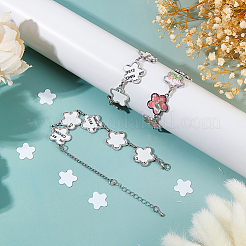 4 Sets Sublimation Blank Alloy Bracelet Making&nbsp;BJEW-FH0001-10B