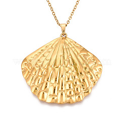 304 Stainless Steel Pendant Necklaces&nbsp;NJEW-T018-13G