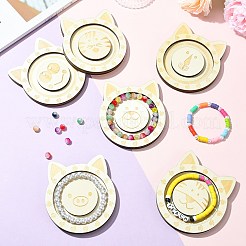 6Pcs 6 Styles Animal Theme Wood Single Bracelet Display Trays&nbsp;ST-CJ0022-03