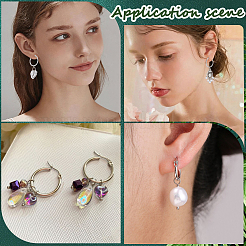 15 Pairs 201 Stainless Steel Hoop Earrings&nbsp;EJEW-SC0001-98A