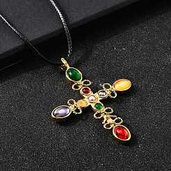 304 Stainless Steel Cubic Zirconia Pendant Necklaces&nbsp;NJEW-H070-03G