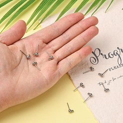 Non-Tarnish 304 Stainless Steel Stud Earring Findings&nbsp;STAS-E026-3