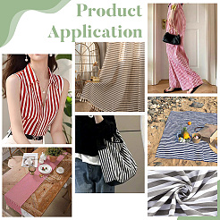 Cotton Fabric with Strip Pattern&nbsp;DIY-PH0037-96E