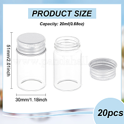 20Pcs Glass Bead Containers&nbsp;CON-BC0007-31A