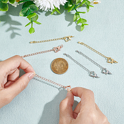 6Pcs 3 Colors Brass Chain Extender&nbsp;KK-NB0003-14