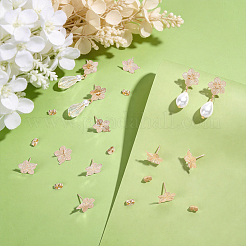 20Pcs Brass Stud Earring Findings&nbsp;KK-UN0006-23