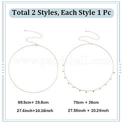 2Pcs Iron Waist Body Chain&nbsp;AJEW-WH20019-21G