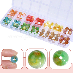 112Pcs 7 Colors Transparent Resin Beads&nbsp;RESI-PA0001-37B