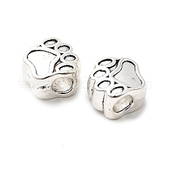 Dog Paw Prints Tibetan Style Alloy European Bead Enamel Settings&nbsp;TIBEP-S293-067AS-LF
