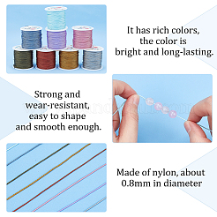 8 Roll 8 Colors Nylon Braided Cord&nbsp;OCOR-PH0001-95