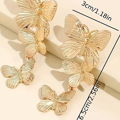 Butterfly Alloy Dangle Stud Earrings&nbsp;FS-WG3D962-01