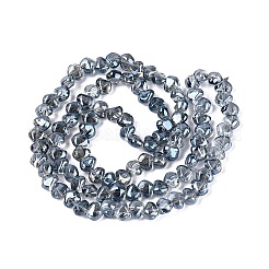Electroplate Transparent Glass Beads Strands&nbsp;EGLA-Q133-01A-02