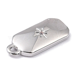 Brass Micro Pave Cubic Zirconia Charms&nbsp;ZIRC-I054-12P-03
