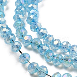 Transparent Baking Paint Glass Beads Strands&nbsp;DGLA-F002-02A-04