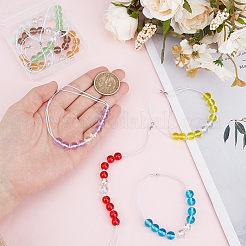 8Pcs Elastic Cords and Glass Golf Beads Count Stroke Score Counter&nbsp;HJEW-DR00089