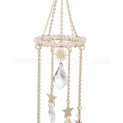 Glass Teardrop Hanging Suncatchers&nbsp;HJEW-JM04612