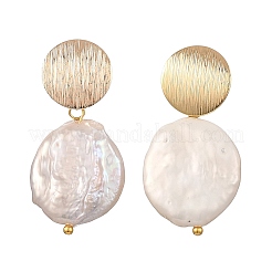 Natural Keshi Pearl Stud Dangle Earrings&nbsp;EJEW-JE07133-01