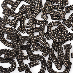 Alphabet Resin Rhinestone Patches&nbsp;DIY-TAC0005-45H