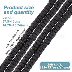 2 Strands Natural Lava Rock Beads Strands&nbsp;G-GO0001-53