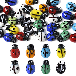 40pcs Ladybug Handmade Lampwork Beads Strands&nbsp;LAMP-FS0001-53B