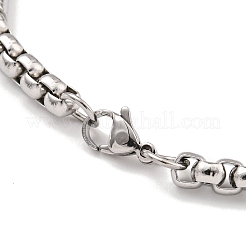 Tarnish Resistant 201 Stainless Steel Box Chain Bracelets for Women&nbsp;BJEW-R318-03C-P