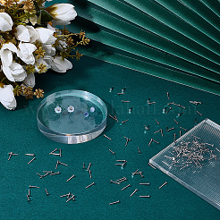 300Pcs 316 Surgical Stainless Steel Flat Round Blank Peg Stud Earring Settings&nbsp;STAS-SC0021-54