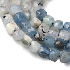 Natural Aquamarine Beads Strands&nbsp;G-B168-B02-4x4mm