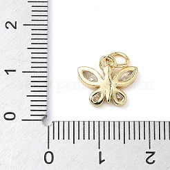 Brass Micro Pave Cubic Zirconia Charms&nbsp;ZIRC-I356-30G