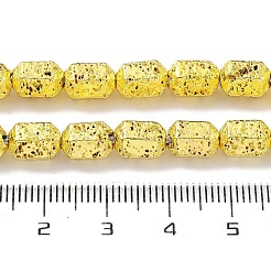 Electroplated Natural Lava Rock Beads Strands&nbsp;G-H303-A10-G02
