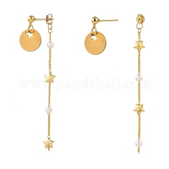 304 Stainless Steel Dangle Stud Earrings&nbsp;EJEW-JE04246-02
