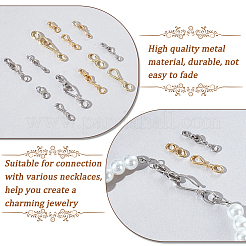 12Pcs 6 Styles 8 Shaped Brass Hooks for Necklace&nbsp;FIND-GA0004-27
