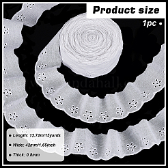 Polyester Hollow Flower Lace Trim&nbsp;OCOR-WH0085-39A