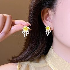 Alloy Flower Stud Earrings for Women&nbsp;WG441DE-01