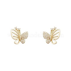 Butterfly Alloy Crystal Rhinestone Stud Earrings&nbsp;FS-WG77936-01
