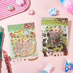 PET Plastic Picture Stickers&nbsp;DIY-TA0015-80F