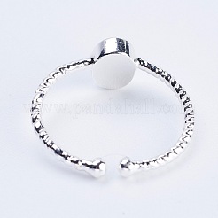 Adjustable Natural Druzy Agate Cuff Finger Rings&nbsp;RJEW-E147-G