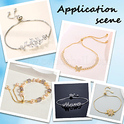 12Pcs Rack Plating Adjustable Brass Slider Bracelet Making&nbsp;KK-SP0001-80G