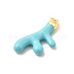 Brass Enamel Pendants&nbsp;KK-I378-06G