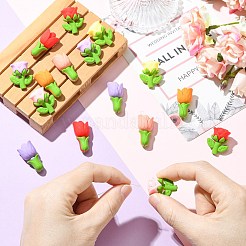 16Pcs 8 Colors Flower Silicone Beads&nbsp;SIL-CJ0003-25