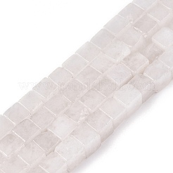 Natural White Jade Beads Strands&nbsp;G-T139-6x6-30A