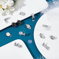 60Pcs 2 Size 304 Stainless Steel Clip-on Earring Findings&nbsp;STAS-UN0040-60