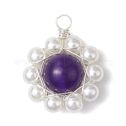 Copper Wire Wrapped Dyed Natural Malaysia Jade Pendants&nbsp;PALLOY-JF02925