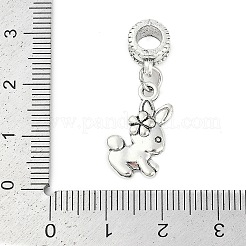 Rack Plating Brass European Dangle Charms&nbsp;KK-R200-09AS-04