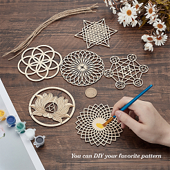 Wood Board Pendant Decorations&nbsp;WOOD-FG0001-50B