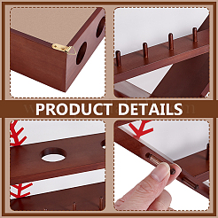 Wall-mounted Pine Wood Organizer Display Stands for Championship Rings&nbsp;RDIS-WH0016-25A