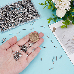 2000Pcs 4 Styles Glass Twisted Bugle Beads&nbsp;SEED-GO0001-09C