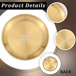 Stainless Steel Candlestick Tray&nbsp;AJEW-WH20019-90A