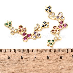Brass Micro Pave Colorful Cubic Zirconia Pendants&nbsp;KK-A304-11G