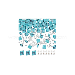 1 Strand Rectangle Synthetic Turquoise Beads Strands&nbsp;G-NB0005-57